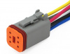 2002.035500  Разъем с проводом 200 мм DT06-6S (6-pin) SKV